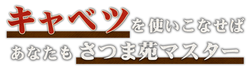 キャベツを使いこなせば