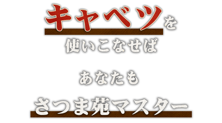 キャベツを使いこなせば